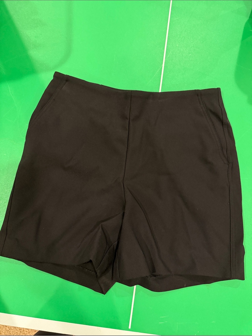 Rachel Zoe Black High-Waist Tailored Shorts